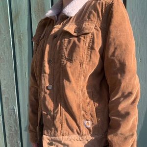 carhartt sherpa brown corduroy jacket